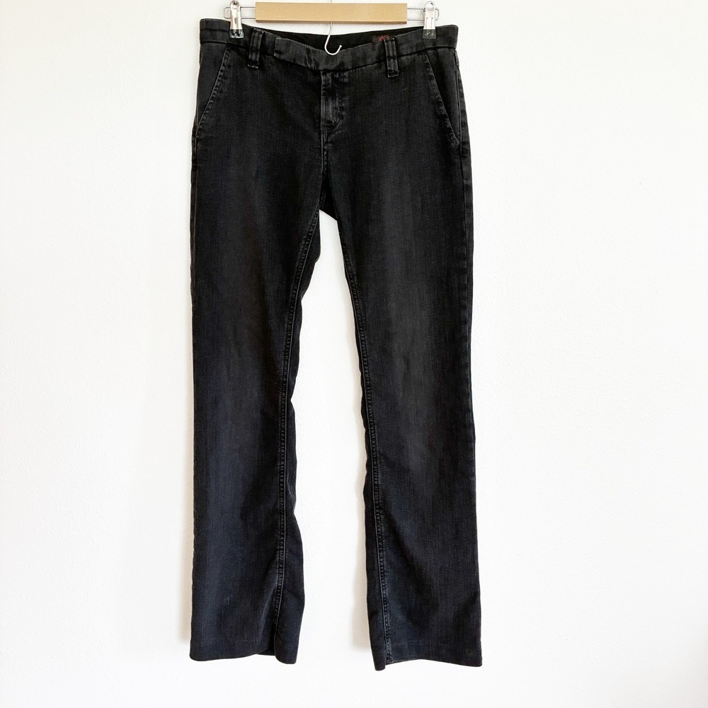Kate Moss x Zara Jeans Womens 8 Faded Black low Rise Flap Pocket Trousers